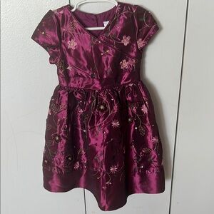 George Red Formal Sundress with Flutter Cap Sleeves